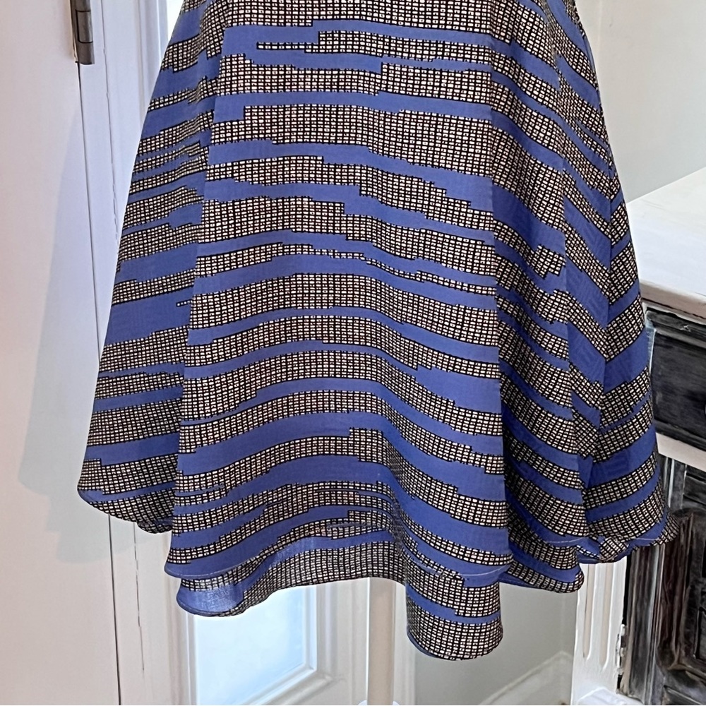 Love riche halter mini dress blue and black retro v-neck racerback - Picture 8 of 8